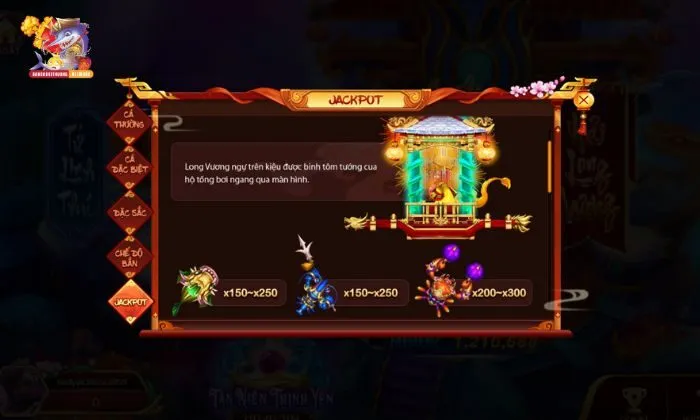 Kho Báu Long Cung Jackpot Long Vương giá lâm